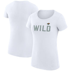 Minnesota Wild G-III 4Her by Carl Banks Women's Super-Slim Fit Lightweight Dot Print Team T-Shirt - White | NHL Clearance