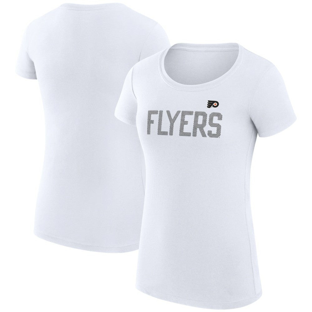 Philadelphia Flyers G-III 4Her by Carl Banks Women's Super-Slim Fit Lightweight Dot Print Team T-Shirt - White | NHL discount