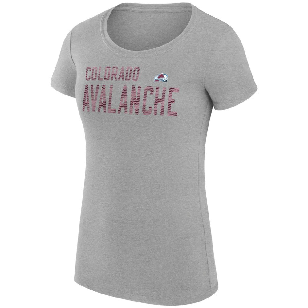 Colorado Avalanche G-III 4Her by Carl Banks Women's Super-Slim Fit Lightweight Dot Print Team T-Shirt - Heather Gray | NHL sale