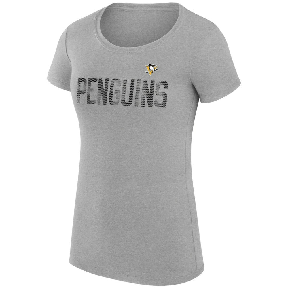 Pittsburgh Penguins G-III 4Her by Carl Banks Women's Super-Slim Fit Lightweight Dot Print Team T-Shirt - Heather Gray | NHL discount