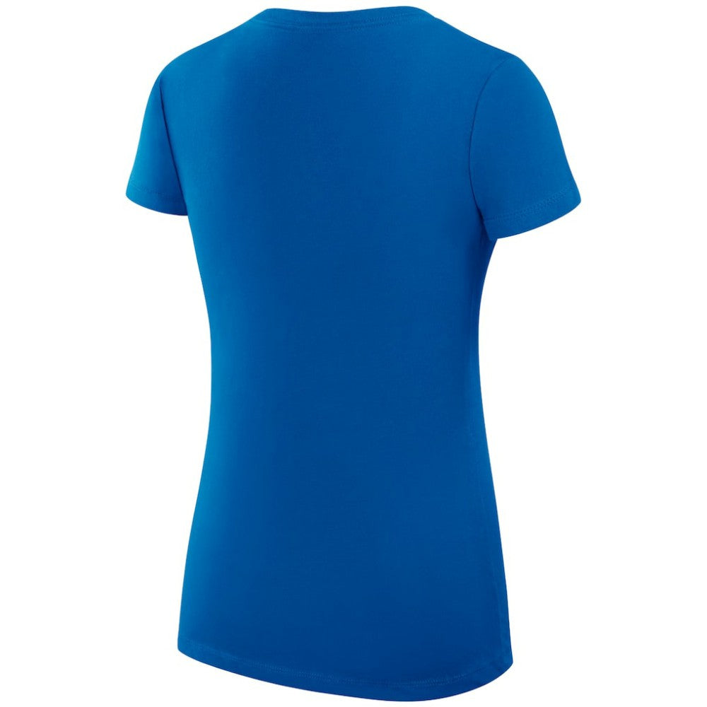 St. Louis Blues G-III 4Her by Carl Banks Women's Super-Slim Fit Lightweight Dot Print Team V-Neck T-Shirt - Blue | NHL Lifestyle