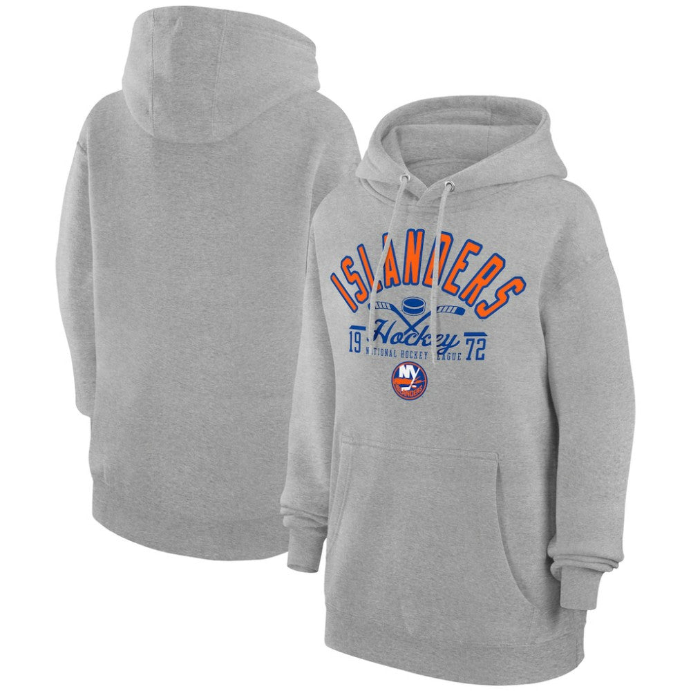 New York Islanders Starter Puck Pullover Hoodie - Heather Gray | NHL online