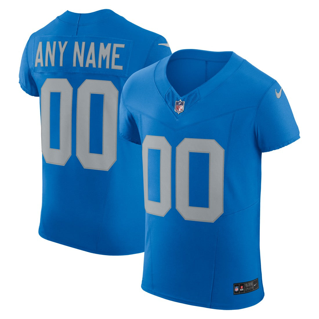 Detroit Lions Alternate Vapor F.U.S.E. Elite Custom Jersey - Blue - Nike