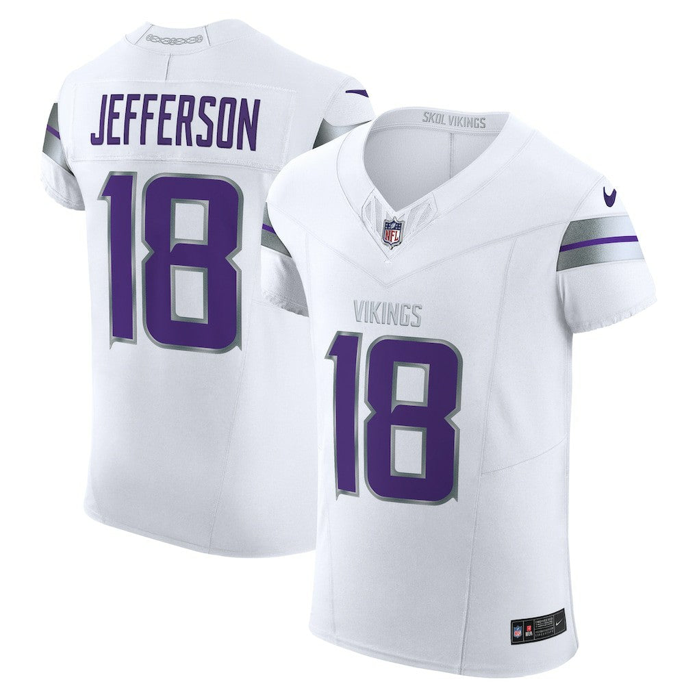 Justin Jefferson Minnesota Vikings Alternate Vapor F.U.S.E. Elite Player Jersey - White - Nike