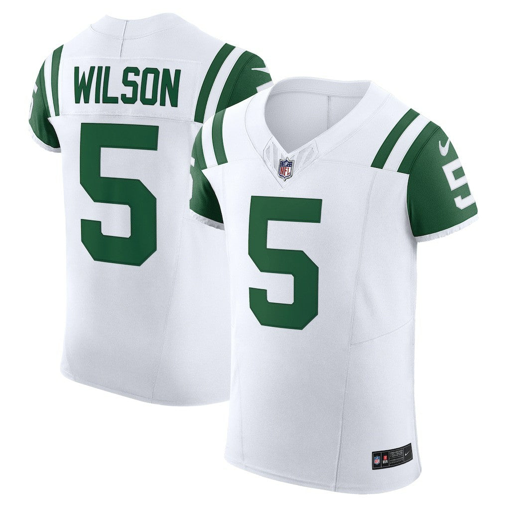 Garrett Wilson New York Jets Classic Alternate Vapor F.U.S.E. Elite Jersey - White - Nike