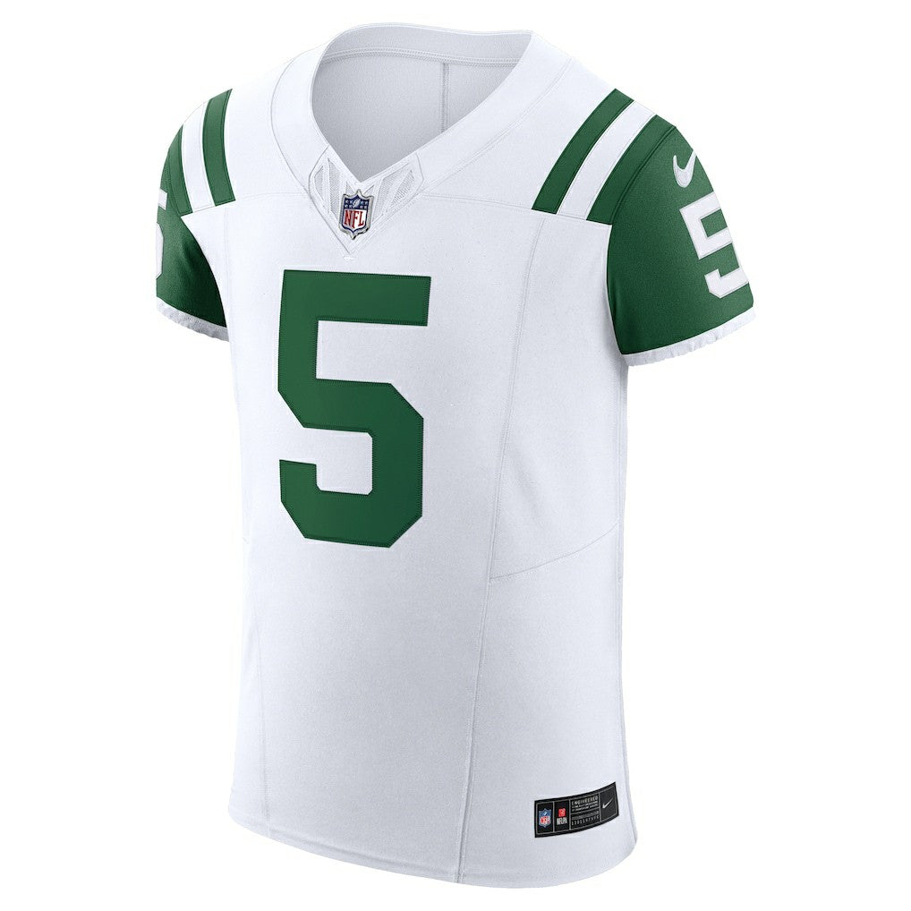 Garrett Wilson New York Jets Classic Alternate Vapor F.U.S.E. Elite Jersey - White - Nike
