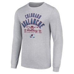 Colorado Avalanche Starter Puck Long Sleeve T-Shirt - Heather Gray | NHL near me