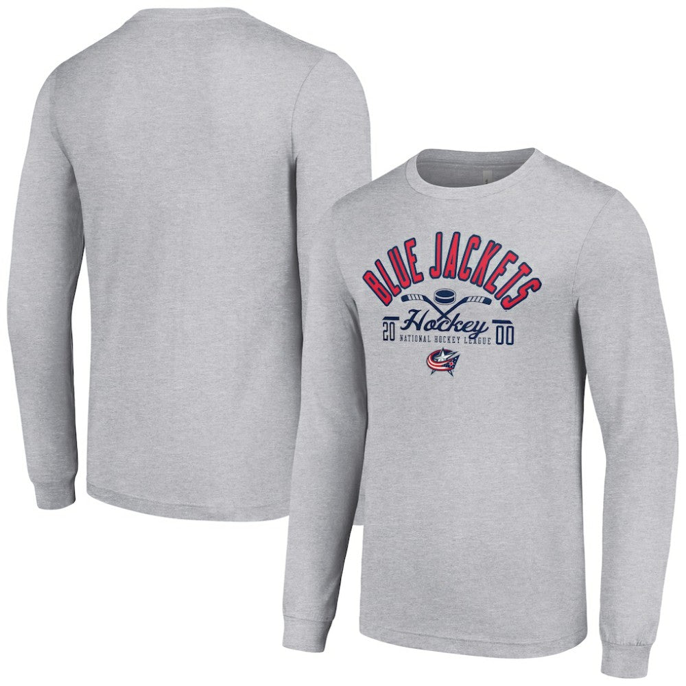 Columbus Blue Jackets Starter Puck Long Sleeve T-Shirt - Heather Gray | NHL online