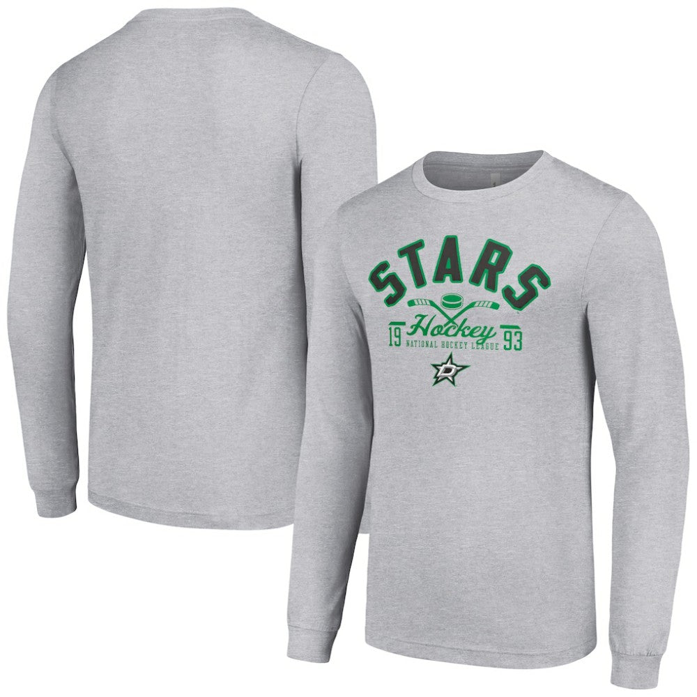 Dallas Stars Starter Puck Long Sleeve T-Shirt - Heather Gray | NHL online