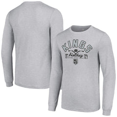 Los Angeles Kings Starter Puck Long Sleeve T-Shirt - Heather Gray | NHL on sale
