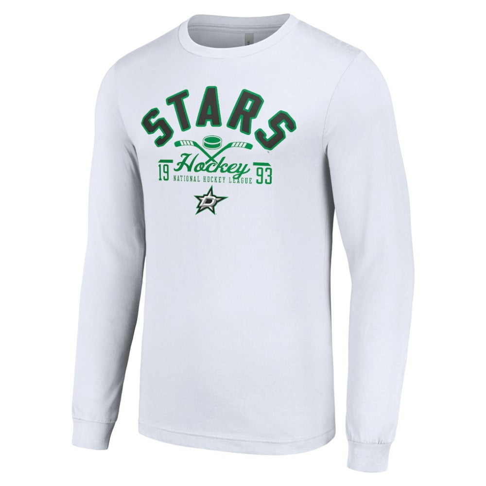 Dallas Stars Starter Puck Long Sleeve T-Shirt - White | NHL sale