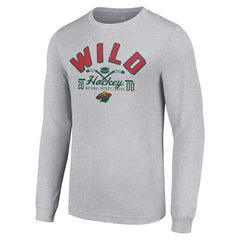 Minnesota Wild Starter Puck Long Sleeve T-Shirt - Heather Gray | NHL near me