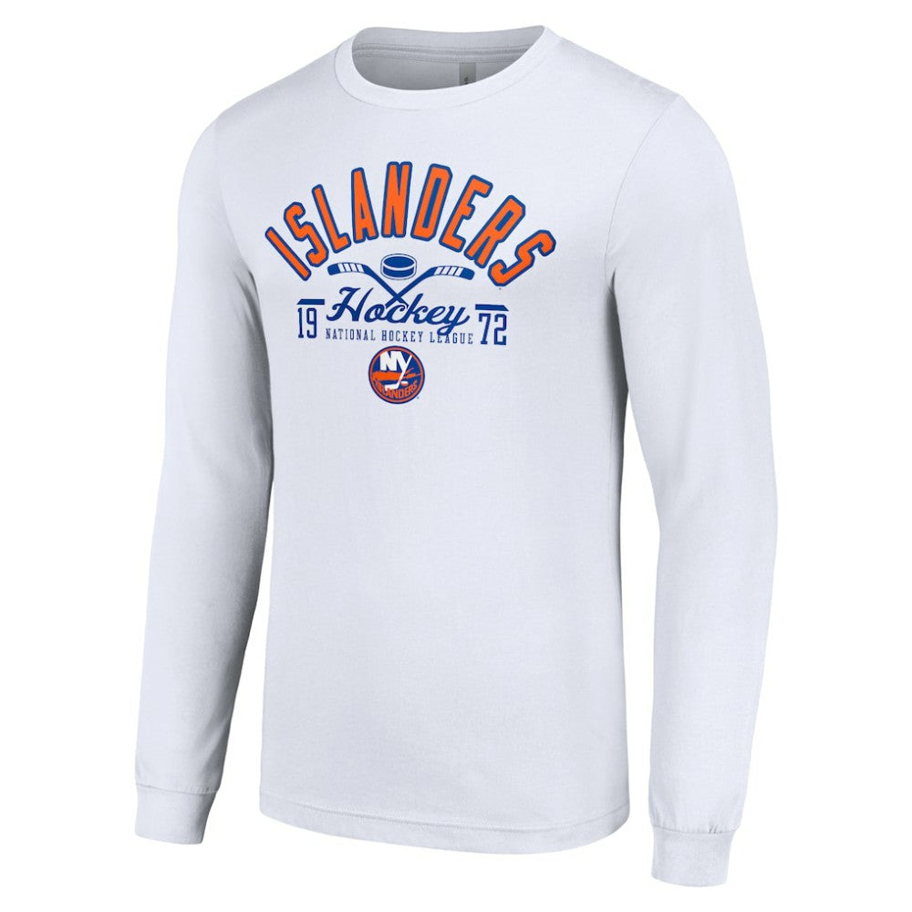 New York Islanders Starter Puck Long Sleeve T-Shirt - White | NHL sale