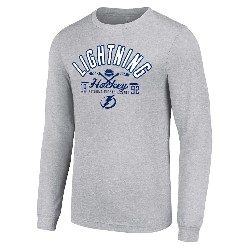 Tampa Bay Lightning Starter Puck Long Sleeve T-Shirt - Heather Gray | NHL discount
