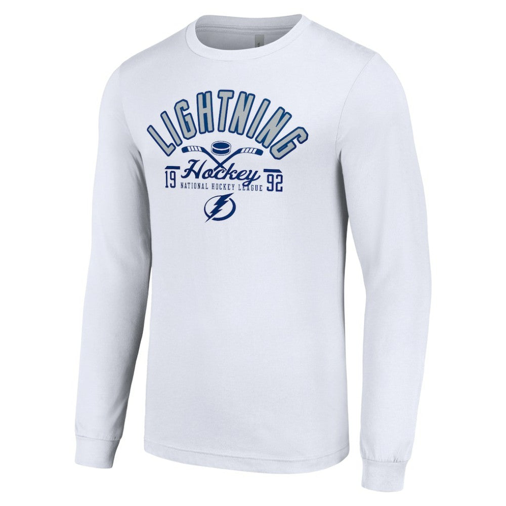 Tampa Bay Lightning Starter Puck Long Sleeve T-Shirt - White | NHL discount