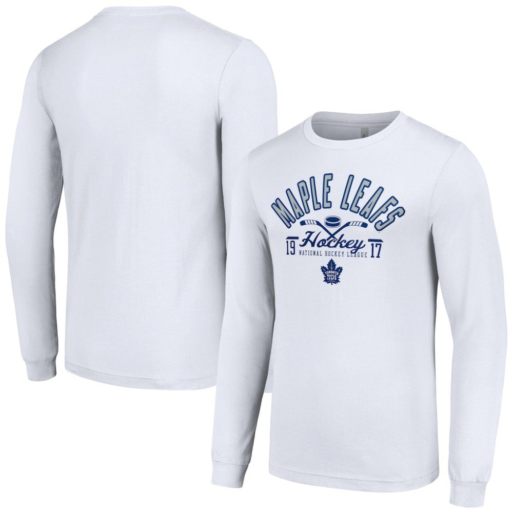 Toronto Maple Leafs Starter Puck Long Sleeve T-Shirt - White | NHL discount