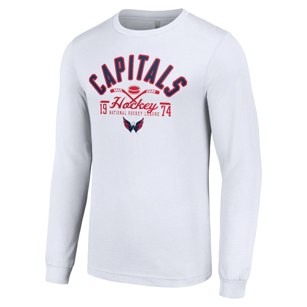 Washington Capitals Starter Puck Long Sleeve T-Shirt - White | NHL discount