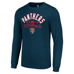 Florida Panthers Starter Puck Long Sleeve T-Shirt - Navy | NHL Lifestyle