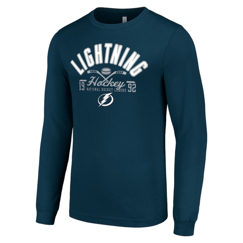 Tampa Bay Lightning Starter Puck Long Sleeve T-Shirt - Navy | NHL near me