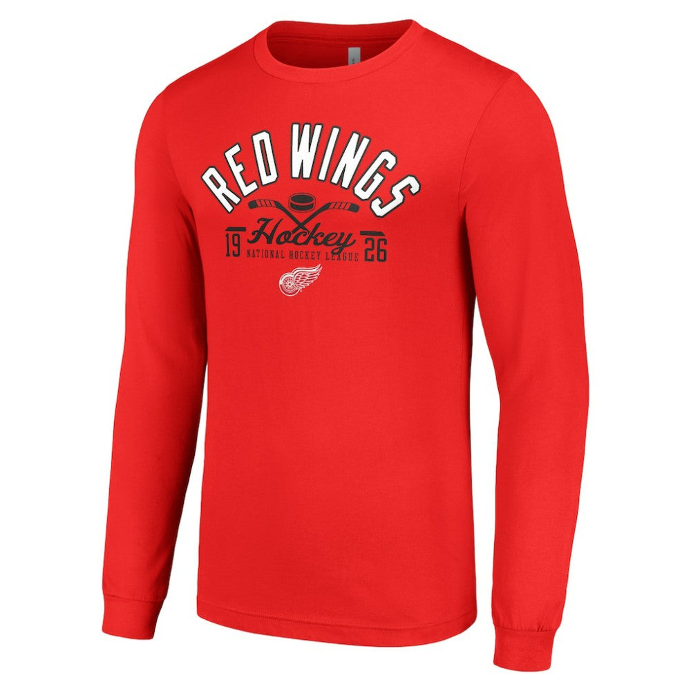 Detroit Red Wings Starter Puck Long Sleeve T-Shirt - Red | NHL online