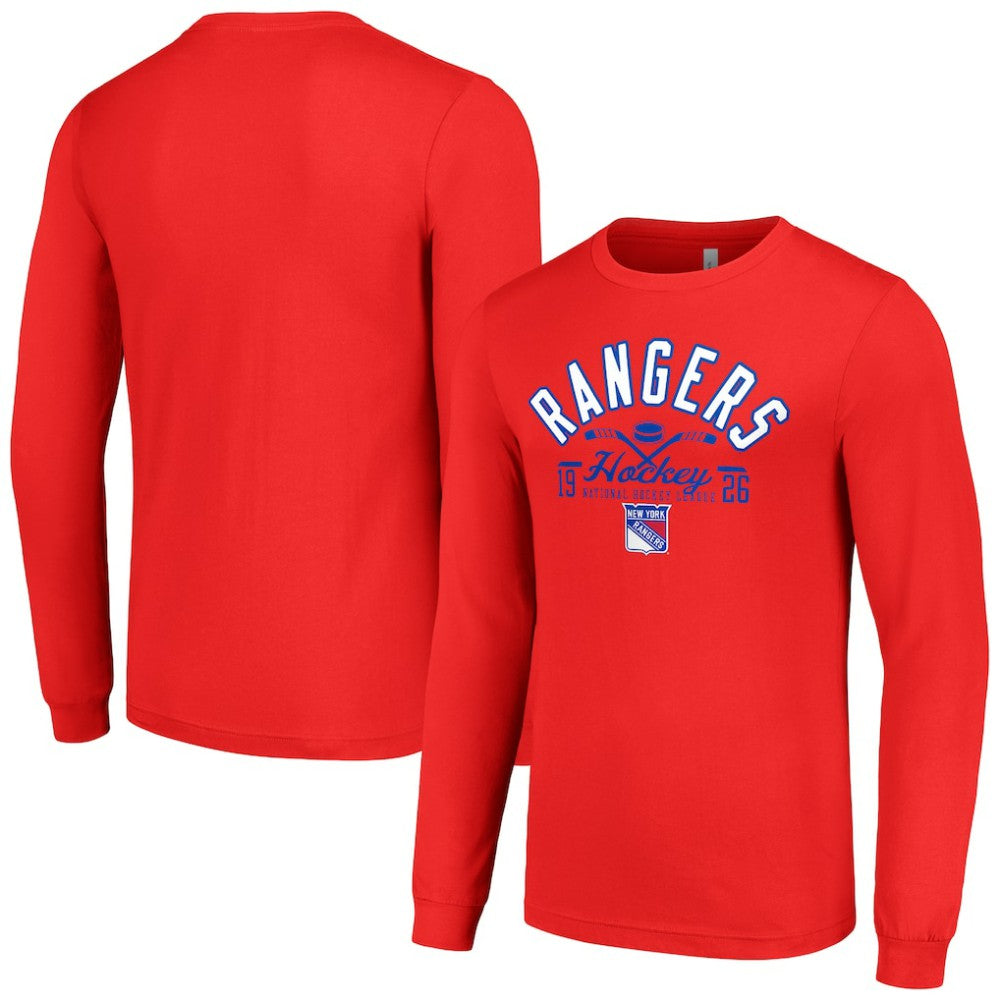 New York Rangers Starter Puck Long Sleeve T-Shirt - Red | NHL online