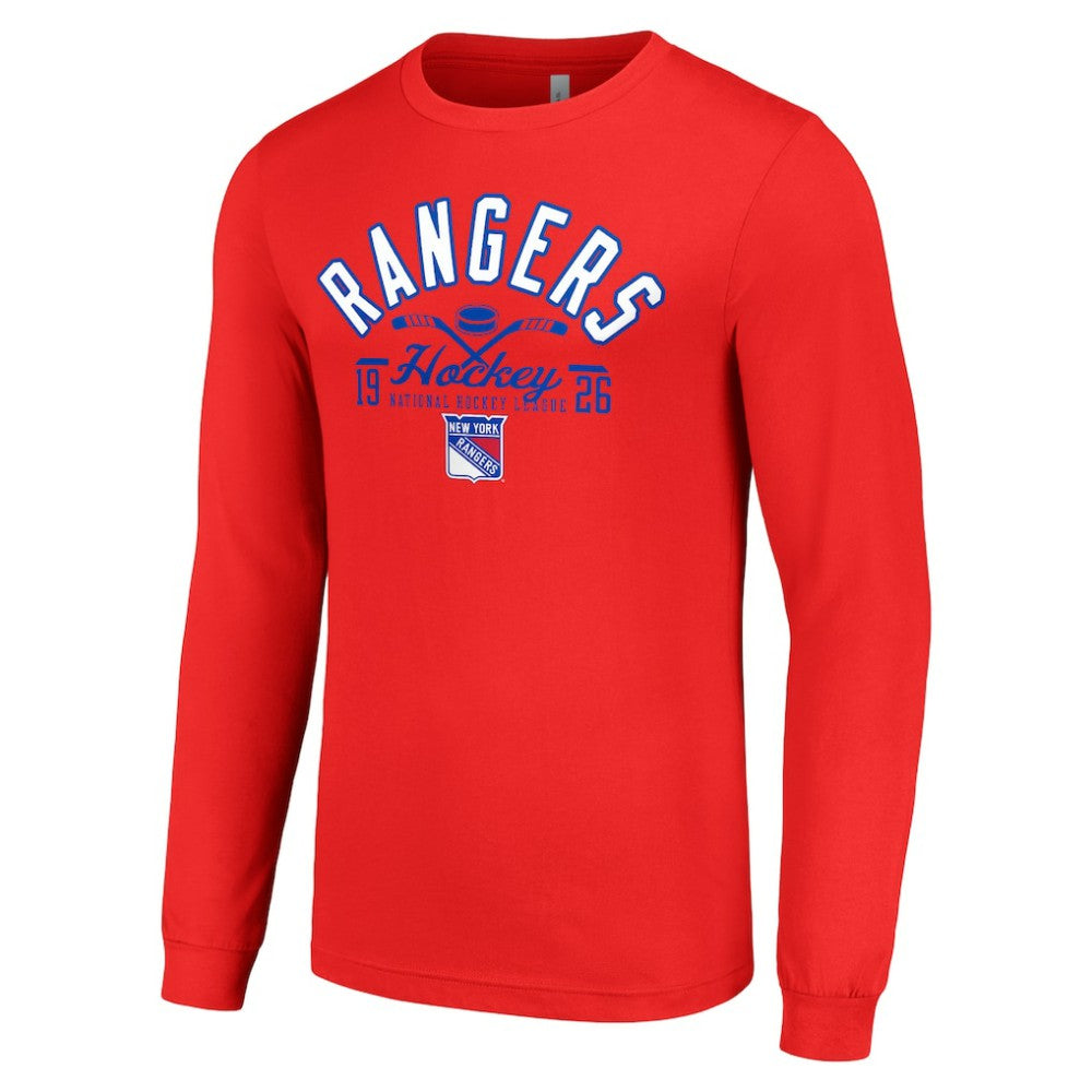 New York Rangers Starter Puck Long Sleeve T-Shirt - Red | NHL online