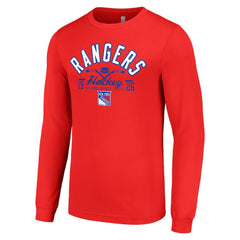New York Rangers Starter Puck Long Sleeve T-Shirt - Red | NHL online
