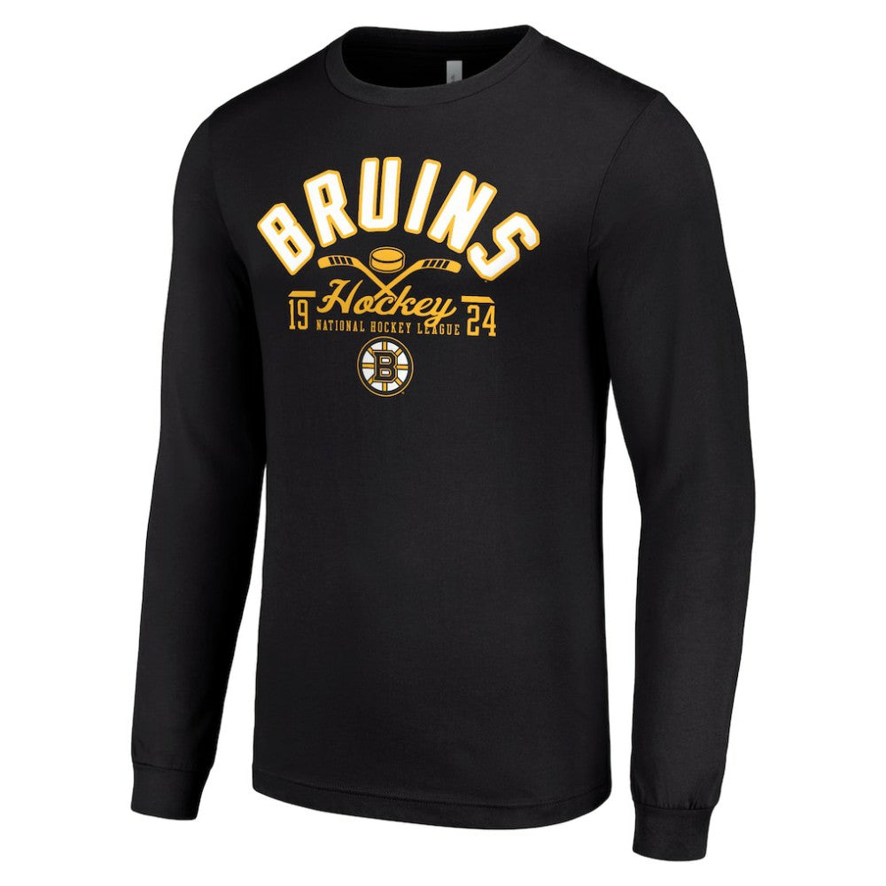 Boston Bruins Starter Puck Long Sleeve T-Shirt - Black | NHL discount