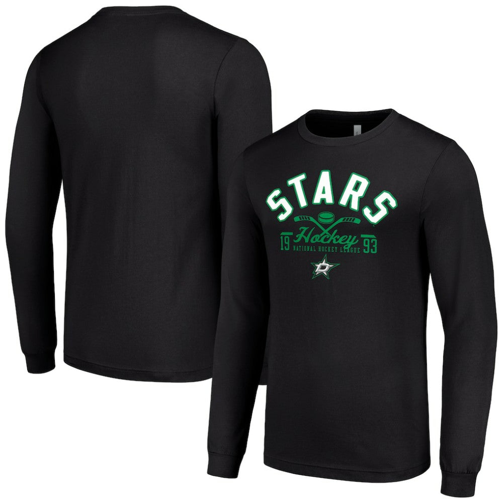 Dallas Stars Starter Puck Long Sleeve T-Shirt - Black | NHL Clearance