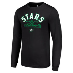Dallas Stars Starter Puck Long Sleeve T-Shirt - Black | NHL Clearance