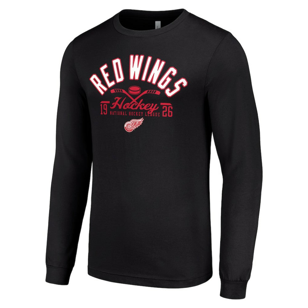 Detroit Red Wings Starter Puck Long Sleeve T-Shirt - Black | NHL sale