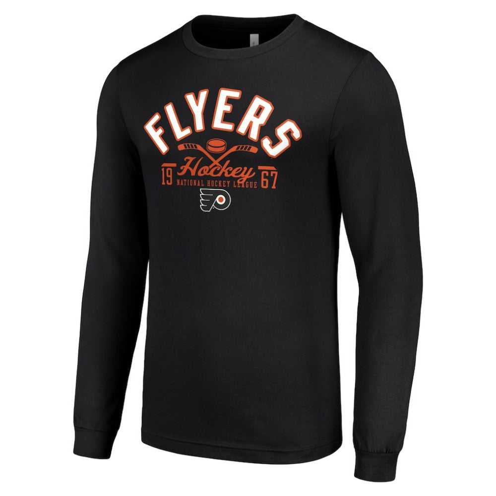 Philadelphia Flyers Starter Puck Long Sleeve T-Shirt - Black | NHL on sale