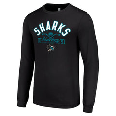 San Jose Sharks Starter Puck Long Sleeve T-Shirt - Black | NHL online