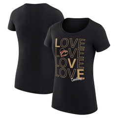 Cleveland Cavaliers G-III 4Her by Carl Banks Women's Super-Slim Fit Lightweight Basketball Love T-Shirt Black