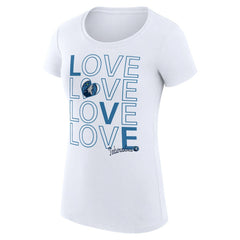 Minnesota Timberwolves G-III 4Her by Carl Banks Women's Super-Slim Fit Lightweight Basketball Love T-Shirt White