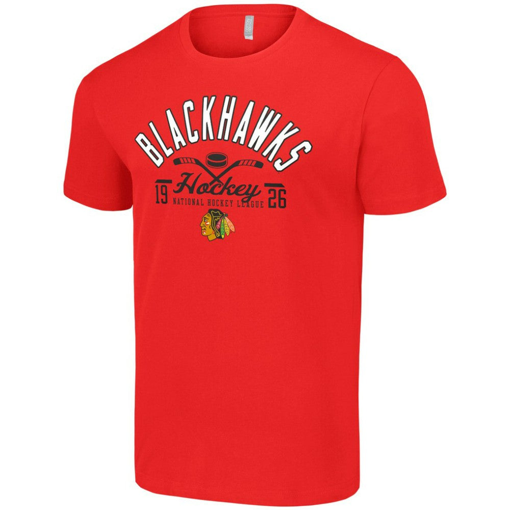 Chicago Blackhawks Starter Half Puck T-Shirt - Red | NHL discount