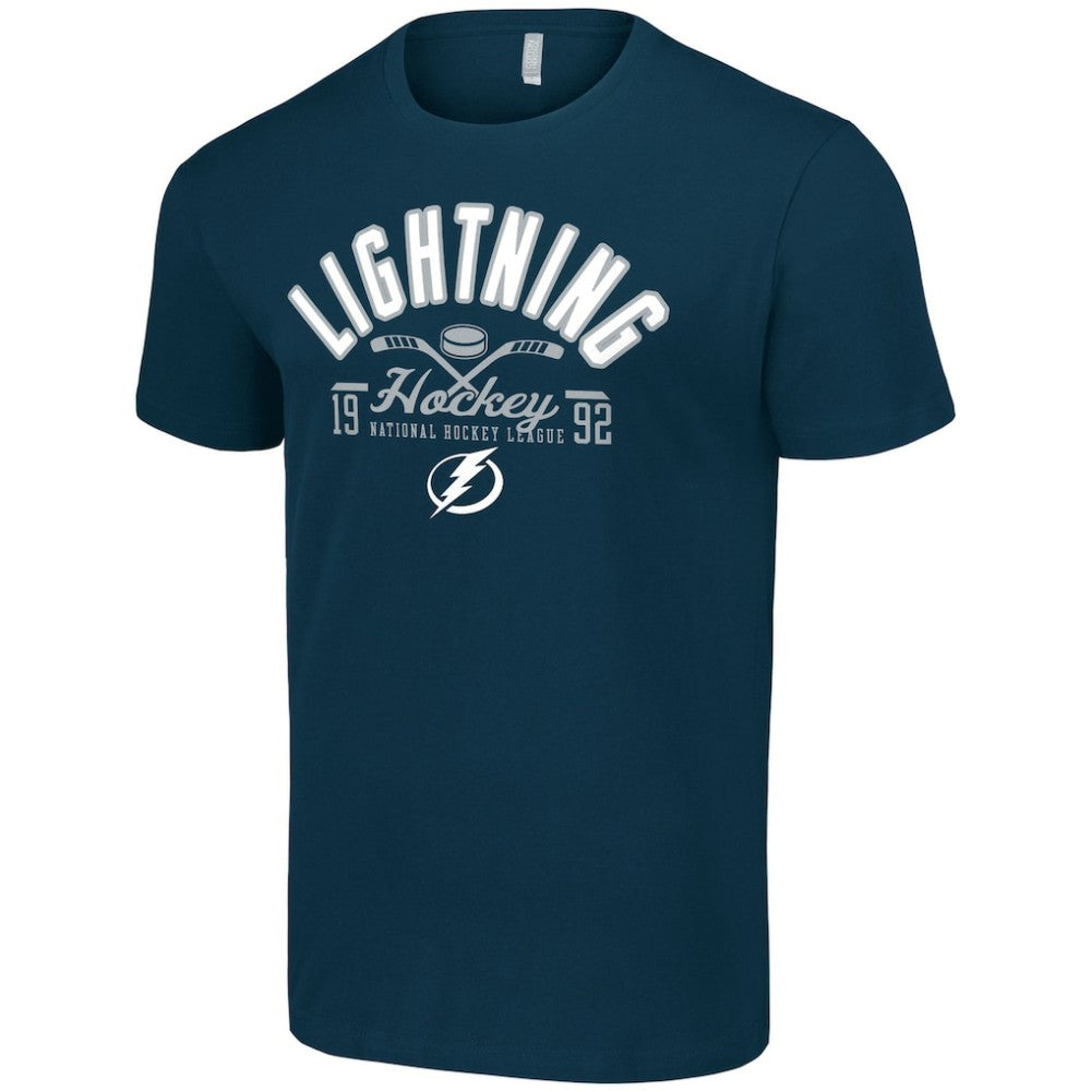 Tampa Bay Lightning Starter Half Puck T-Shirt - Navy | NHL Clearance