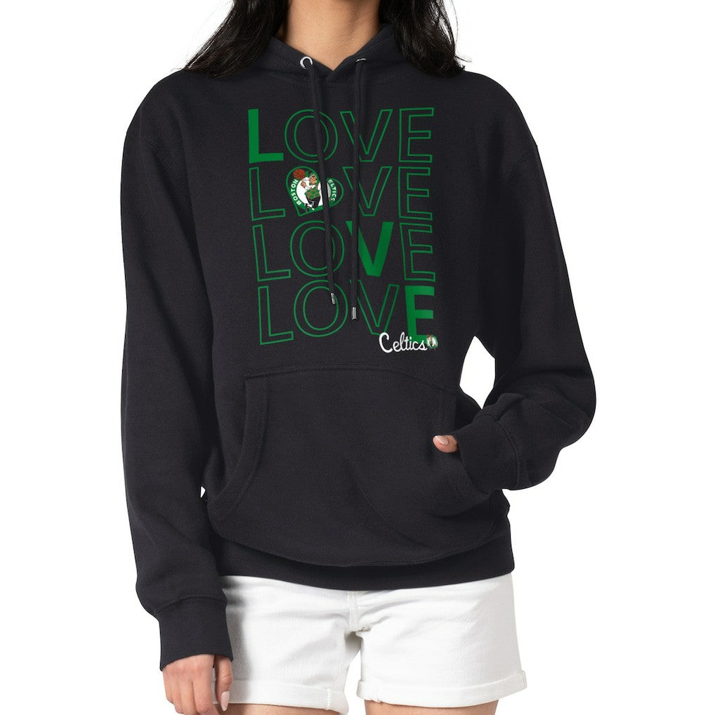 Boston Celtics G-III 4Her by Carl Banks Women's Basketball Love Fleece Pullover Hoodie Black