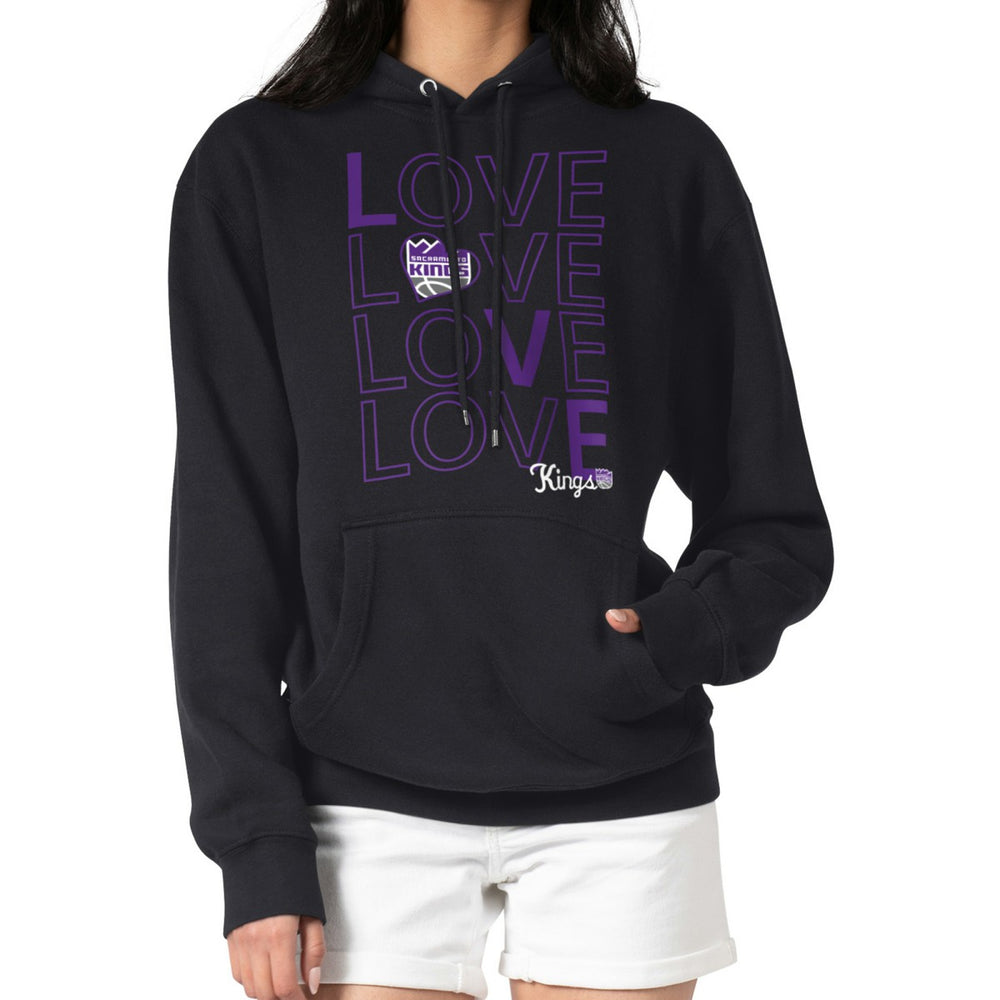 Sacramento Kings G-III 4Her by Carl Banks Women's Basketball Love Fleece Pullover Hoodie Black