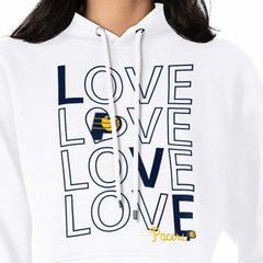 Indiana Pacers G-III 4Her by Carl Banks Women's Basketball Love Fleece Pullover Hoodie White