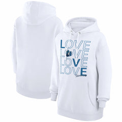 Minnesota Timberwolves G-III 4Her by Carl Banks Women's Basketball Love Fleece Pullover Hoodie White