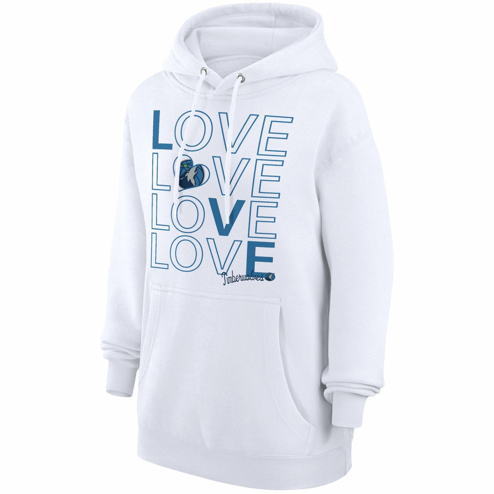 Minnesota Timberwolves G-III 4Her by Carl Banks Women's Basketball Love Fleece Pullover Hoodie White