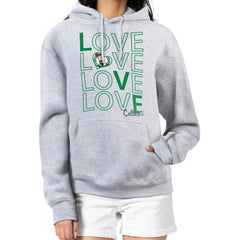 Boston Celtics G-III 4Her by Carl Banks Women's Basketball Love Fleece Pullover Hoodie Heather Gray