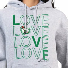 Boston Celtics G-III 4Her by Carl Banks Women's Basketball Love Fleece Pullover Hoodie Heather Gray