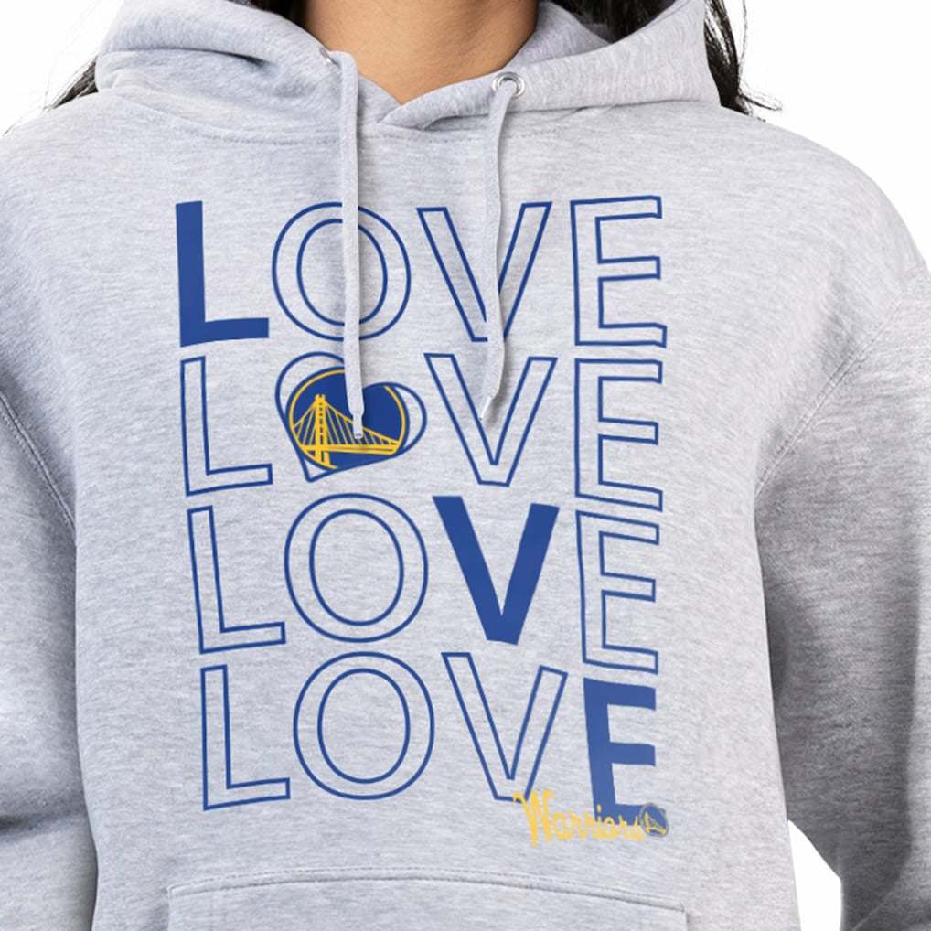 Golden State Warriors G-III 4Her by Carl Banks Women's Basketball Love Fleece Pullover Hoodie Heather Gray