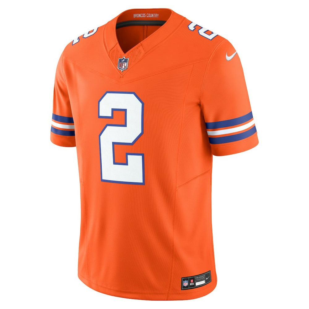 Patrick Surtain II Denver Broncos Alternate Mile High Collection 1977 Throwback Vapor F.U.S.E. Limited Jersey - Orange - Nike
