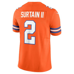 Patrick Surtain II Denver Broncos Alternate Mile High Collection 1977 Throwback Vapor F.U.S.E. Limited Jersey - Orange - Nike
