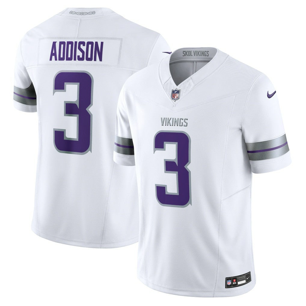 Jordan Addison Minnesota Vikings Alternate Vapor F.U.S.E. Limited Jersey - White - Nike