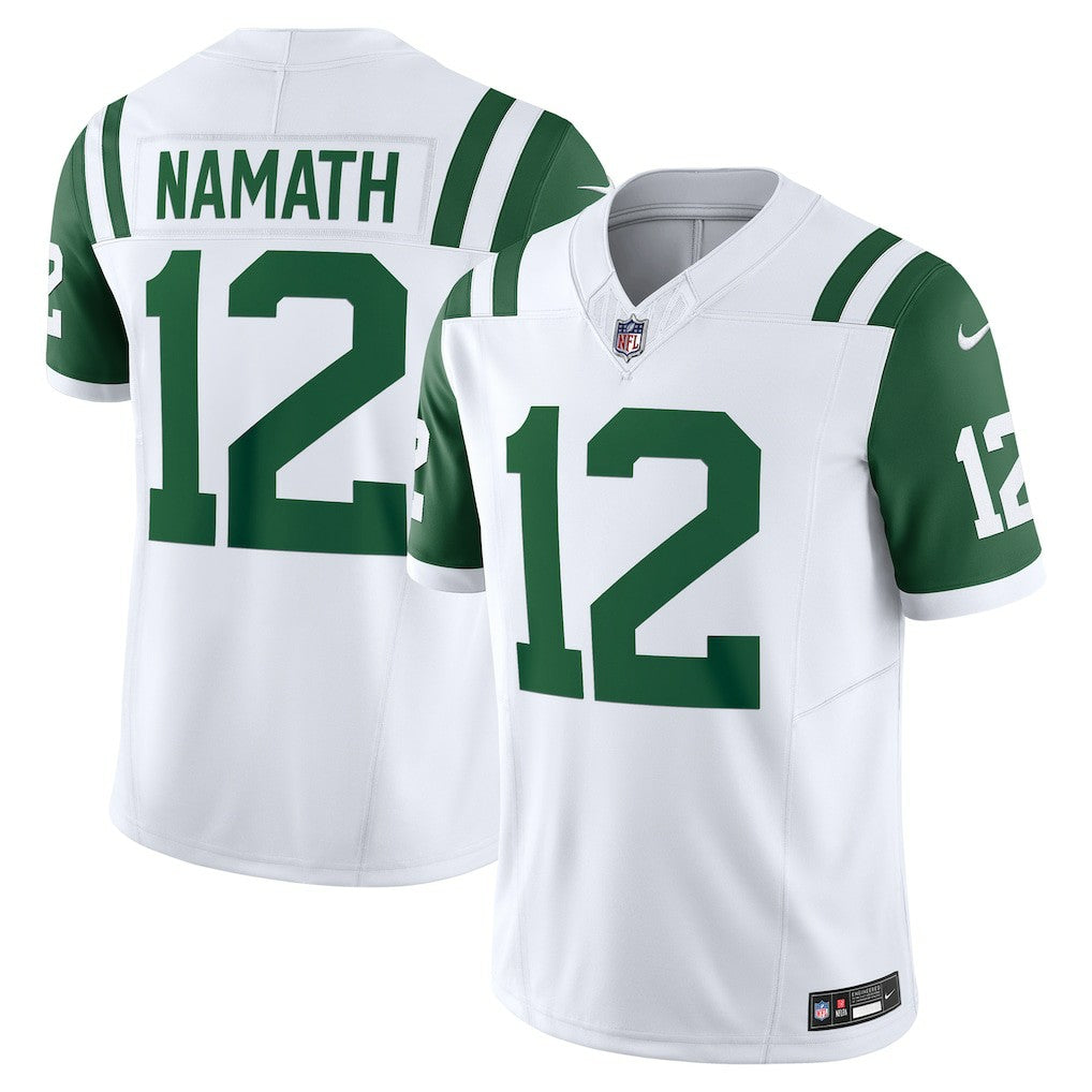 Joe Namath New York Jets Classic Alternate Vapor F.U.S.E. Retired Player Limited Jersey - White - Nike