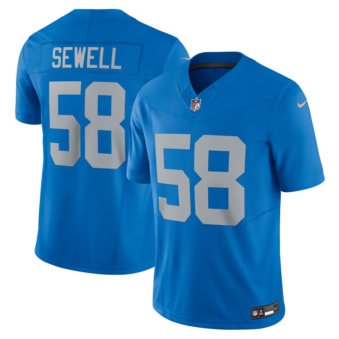 Penei Sewell Detroit Lions Vapor F.U.S.E. Alternate Limited Jersey - Blue - Nike